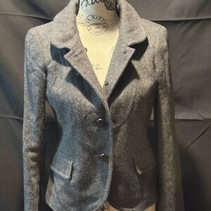 Timeless staple J. Crew Charcoal Herringbone Blazer